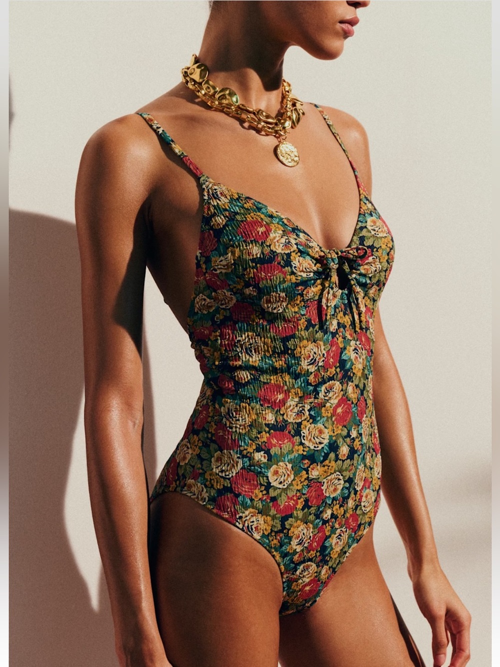 NWT Sezane Floralia Swimsuit in Alicante Blue Size 6 - Sezane X Inoui Editions